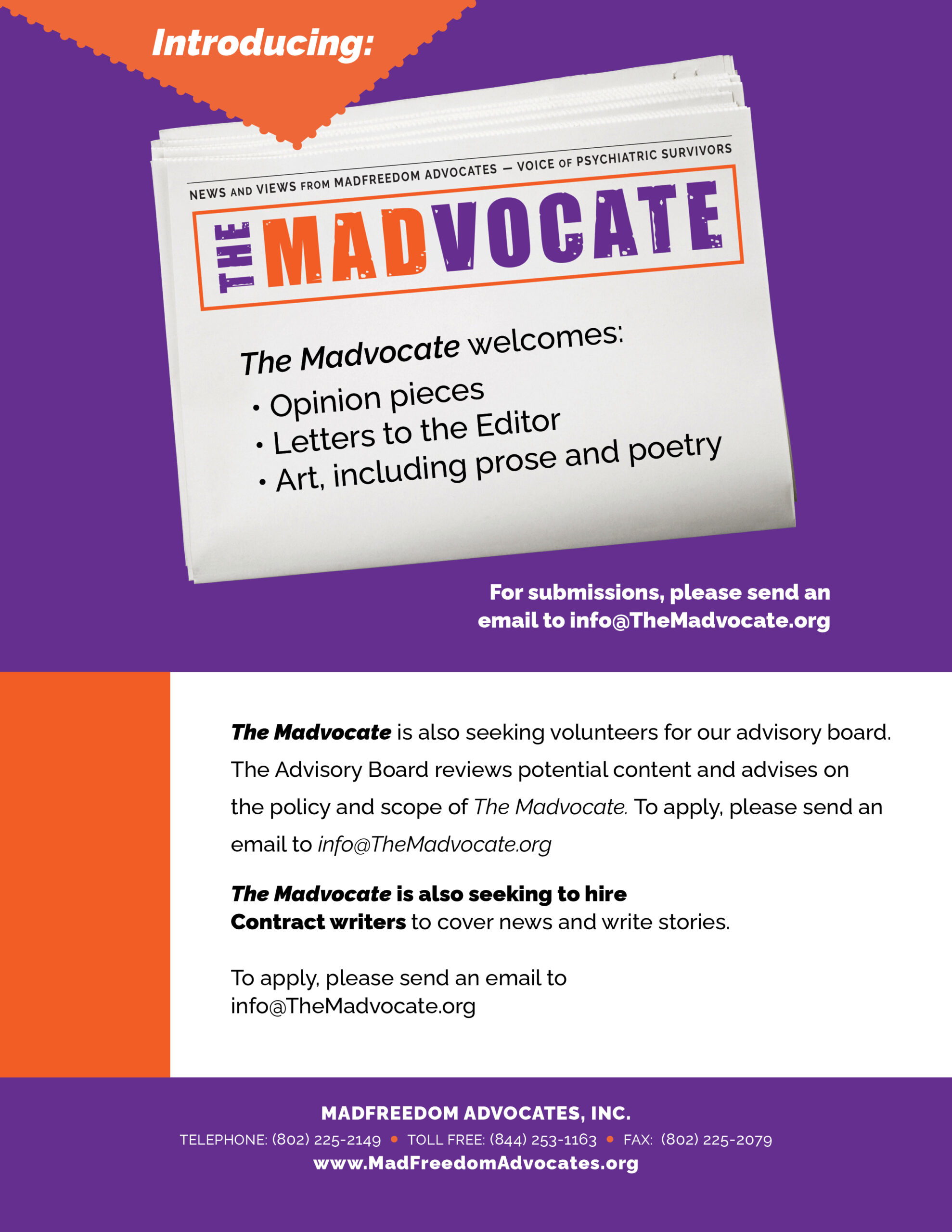 MadVocate Flyer