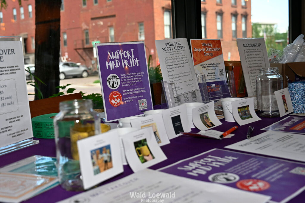 Materials on the MadFreedom Advocates table